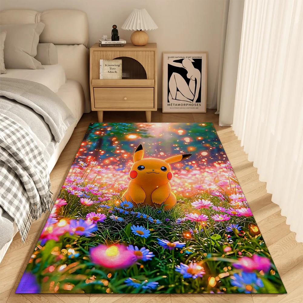 Fashion Entrance Mat Living Room Rugs Decoration P-Pokemon Non Slip Carpet for Kitchen Super Absorbent Bathroom Rug Bath Mats