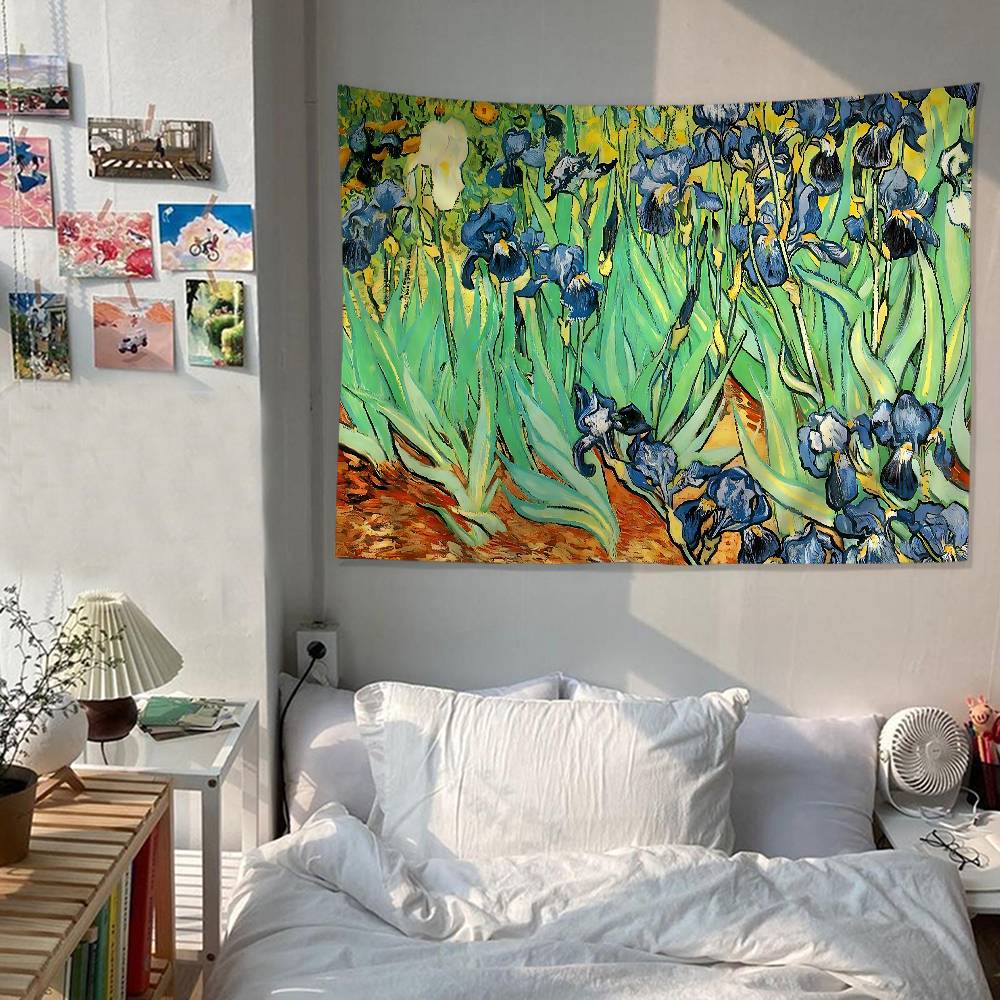 Van Gogh Paintings Printed Large Wall Tapestry Art Science Fiction Room Home Decor Decor Blanket
