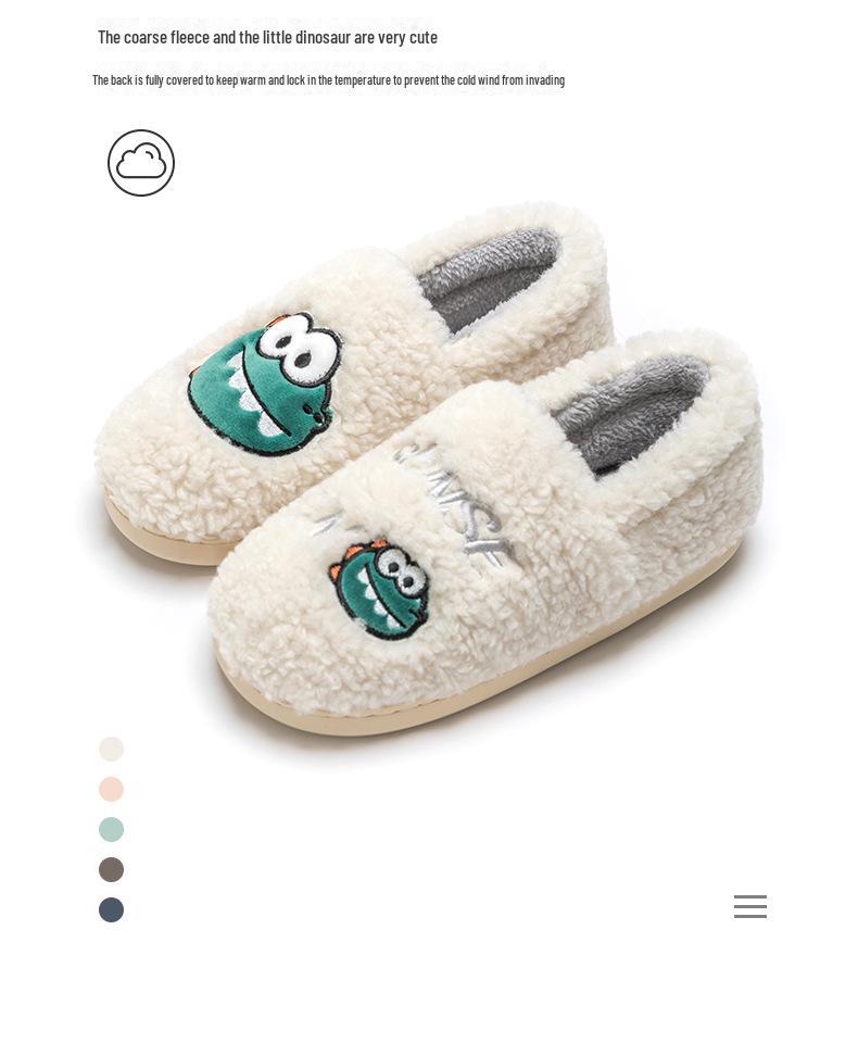 Men's & Women's Winter 2024 Plush Cotton Slippers - Furry, Warm Indoor Heel Shoes
