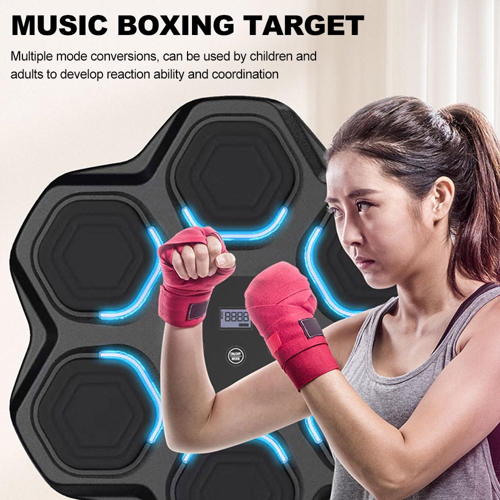 Music Boxing Machine with Gloves, Smart Musical Boxing Machine Wall Mounted Punching Trainer with 9