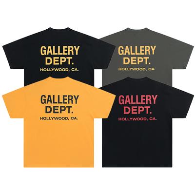 Klassiek letter slogan LOGO print los rond hals puur katoen koppel kortmouwig T-shirt2025