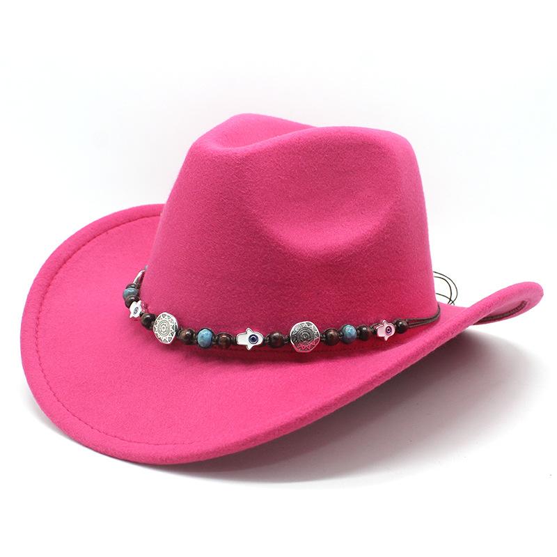 Western Cowboy Hat Felt Hat Ethnic Style Men And Women Tibetan Tibetan Upturned Edge Hat