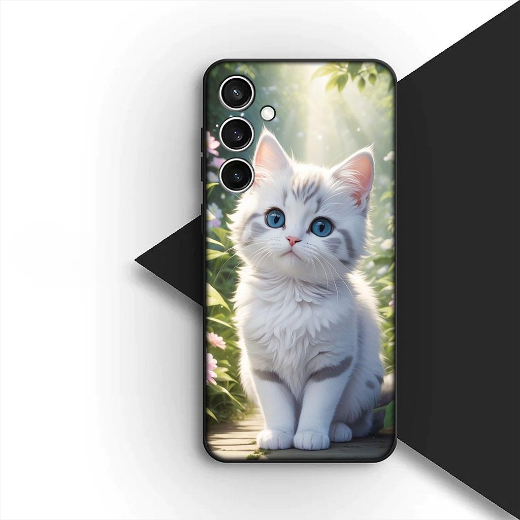 Phone Cover for Huawei P30 P20 Mate 20 Lite Pro Y7 Y6P Y7A 2019 Nova 5T 3I Funda Casing Soft Case Cartoon Cat Meow Kitten