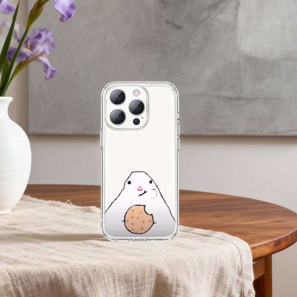 

H-Hamster Caveman-N Phone Case For iPhone17p 16 15 14 13 12 11 Mini Pro Max Plus Transparent Cover iPhone15plus