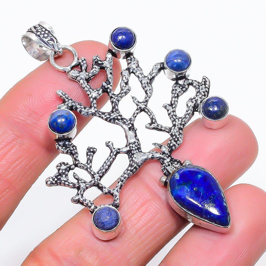 

Lapis Lazuli Handmade 925 Sterling Silver Jewelry Pendant 2.72 J9o27