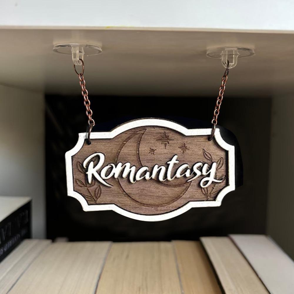 

Декоративная подвеска на книжную полку Деревянная классификация для чтения для библиотеки Style 2