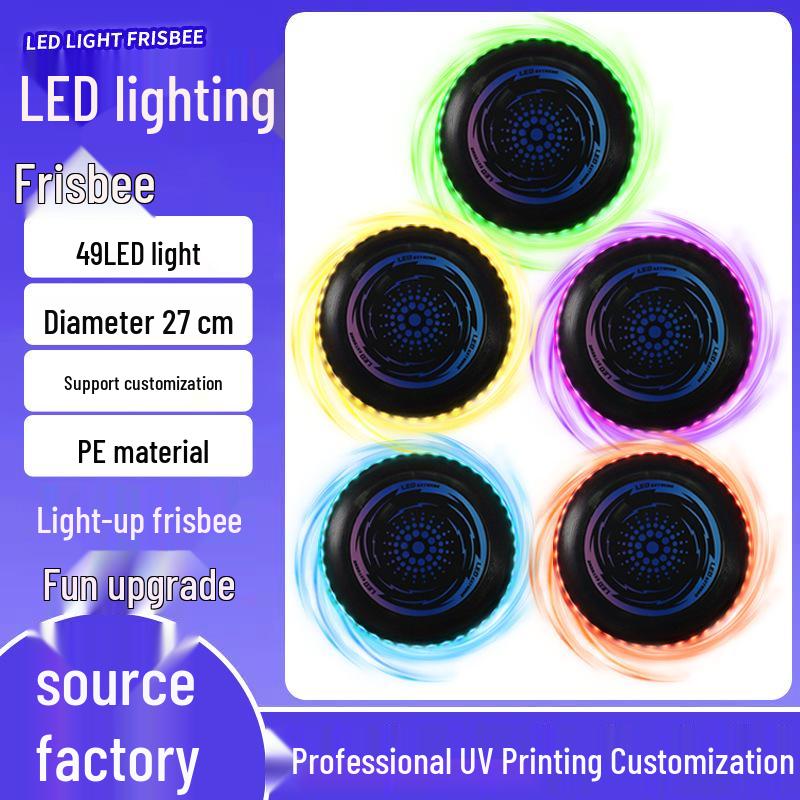 LED Light-Up Flying Disc: Interactive Parent-Child Toy for Team Building and Outdoor Fun