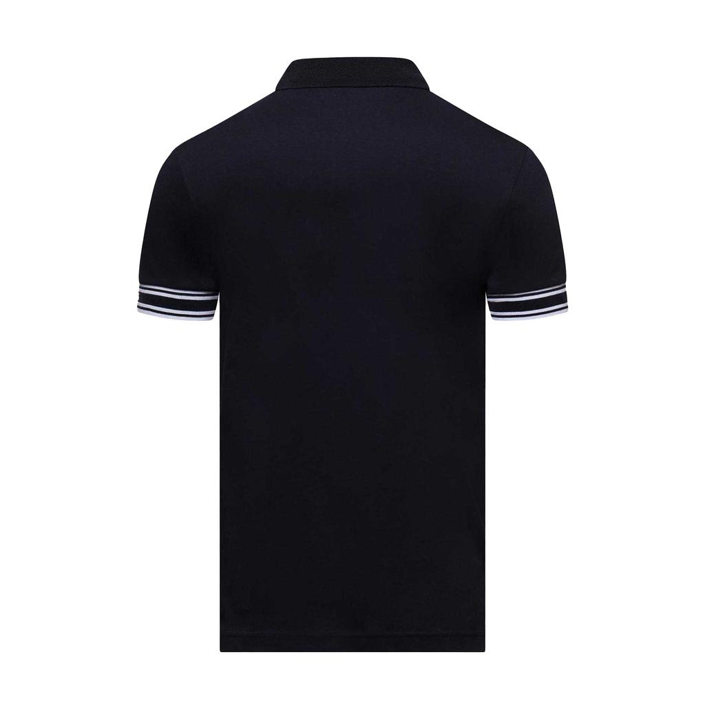 BOSS Mens Zone Stripe Cuffed Slim Polo Shirt