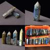 Premium Natural Labradorite Quartz Obelisk Crystal Wand For Unique Healing Decor