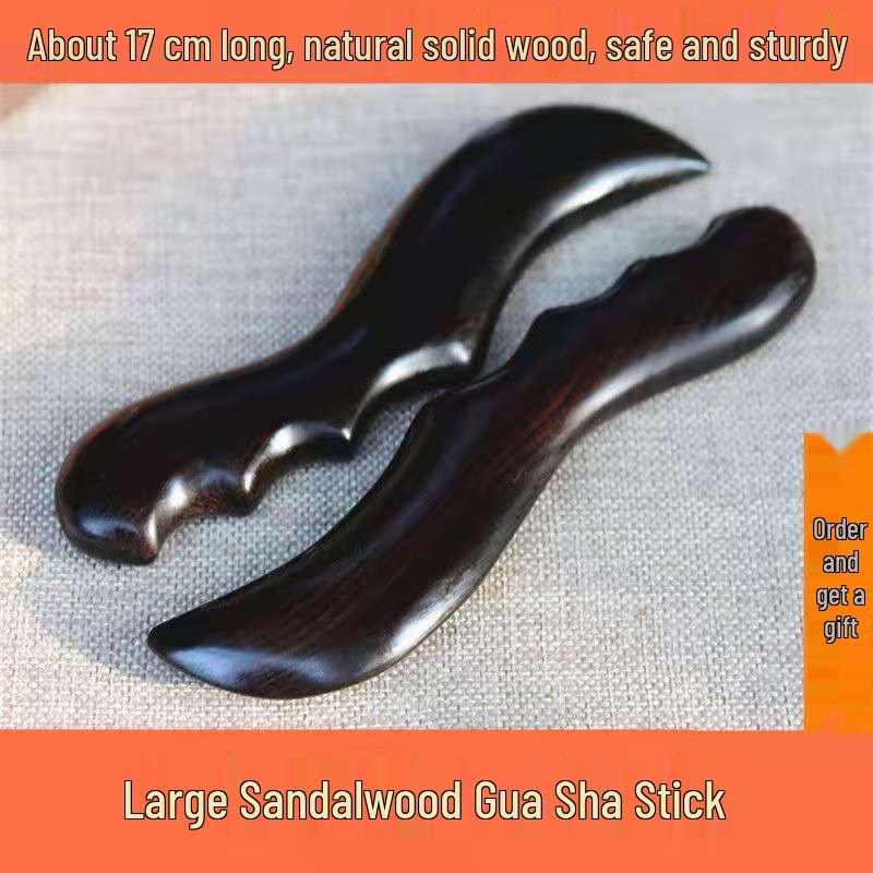 Large Sandalwood Gua Sha Board for Full Body Massage and Scraping - Multi-Purpose Purple Sandalwood Tool