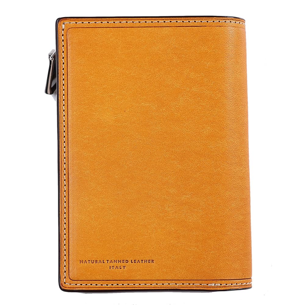 Takeo Kikuchi Margo II Bifold Genuine Available in Camel Color and Available as a Medium or Men's Wallet, Leather, Semi-Long Wallet.