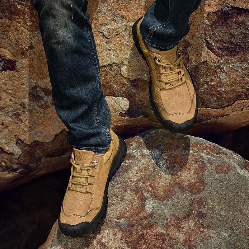 Genuine Leather Men Casual Shoes Luxury Men Oxfords Shoes British Style  Shoes Lace-up Men Leisure Shoes Plus Size