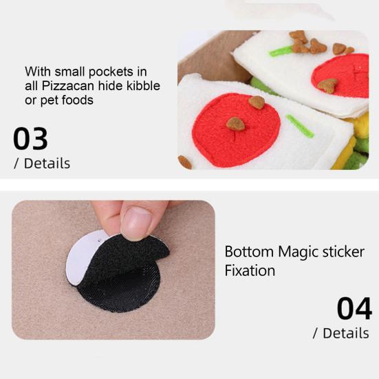 Pet Sniff Toy Pizza Shape Dog Puzzle Toy Relieve Stress Tear-resistant Puppy