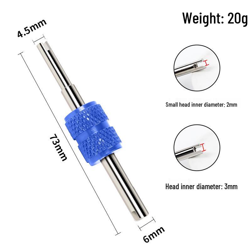 Narzędzie do wyjmowania rdzeni zaworów opon rowerowych i samochodowych z igłą do upuszczania powietrza