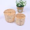 Handmade Bamboo Garden Flower Pot Wicker Basket Straw Patchwork Wicker Rattan Seagrass Storage Organizer Nursery Pots