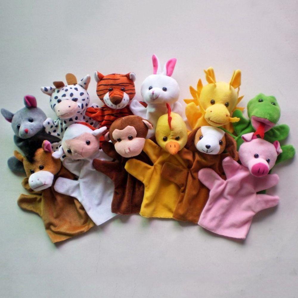 24 Types Hand Puppets For Animal Plush Toy Cartoon Animal Adorable Hand Puppets Cloth Stuffed Toy Animals Hand Finger Puppet