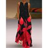 2025 New Arrival Dress Spring and Summer Thin Plus Size Women's Clothing 3D Print Fashion V Neck Pocket Large Swing Dress