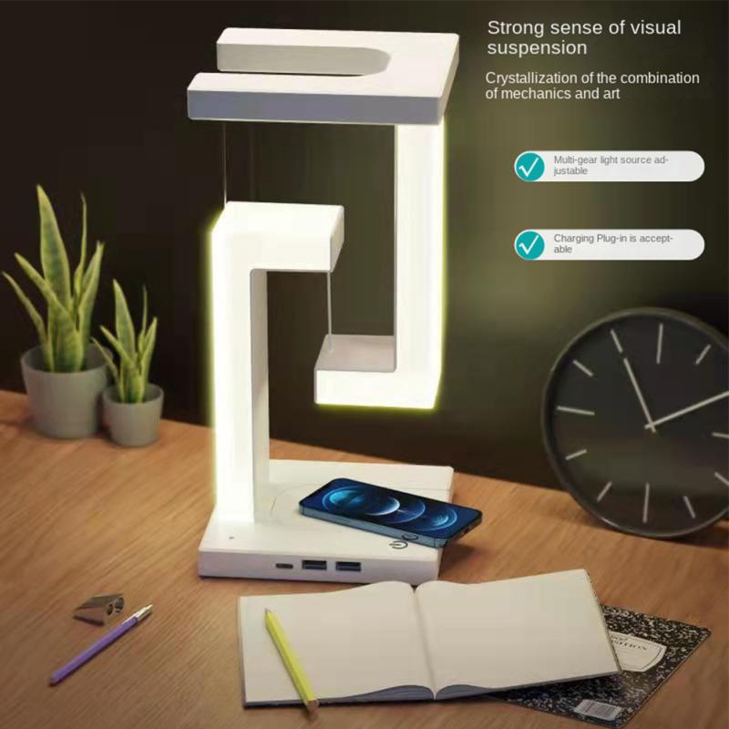 Smartphone Wireless Charging Suspension Table Lamp Eye Protection Led Night Light Home Romantic