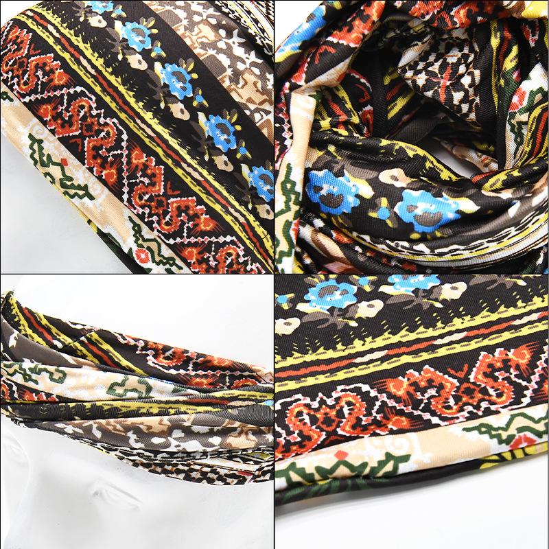Popular Baotou Stacking Hat Men's and Women's Pullover Hat Scarf Dual-purpose New Printed Headscarf Hat Head