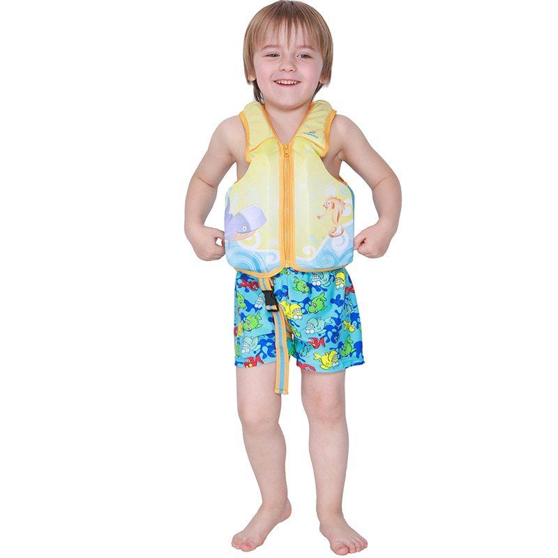 Letnie dziecięce kamizelki ratunkowe bez rękawów do pływania dla dzieci Chłopcy dziewczęta Regulowane kamizelki ratunkowe Cartoon Balanced Flotation Swimsuit
