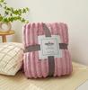 Wide Ribbed Flannel Fleece Blanket 300Gsm Ultra Soft Plush Throw Blanket Microfiber Cozy Warm Blanket For Couch Bed Sofa Travel