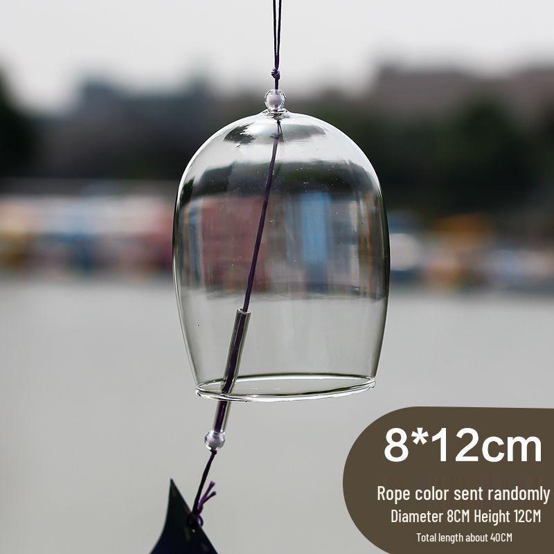 Cherry Blossom Glass Wind Chime - DIY Transparent Hanging Ornament