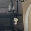 S925 Sterling Silver Niche Design Sense Retro Grape Black Rope Necklace Korean Style Simple Personalized Sweater Chain