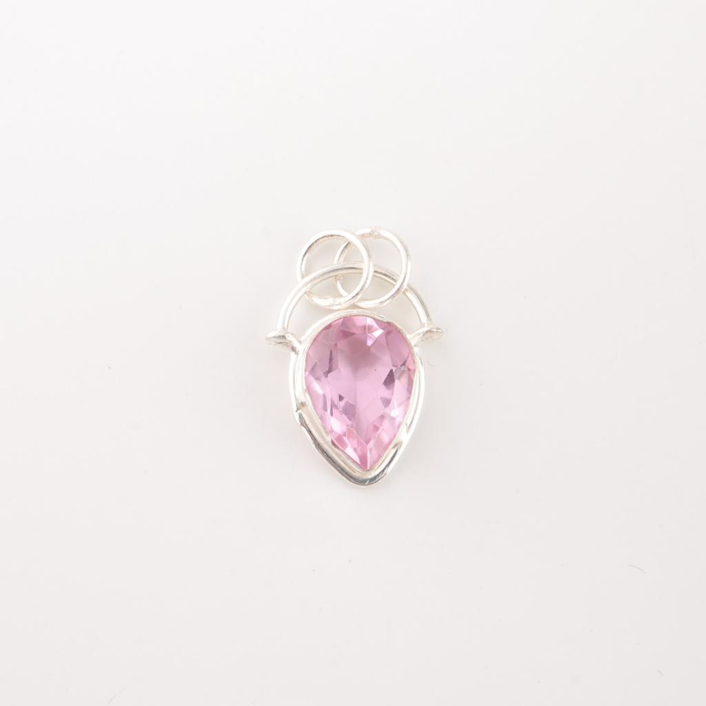 Morganite Gemstone 925 Sterling Silver Handmade Jewelry  Women Necklace Pendant PP-56-11