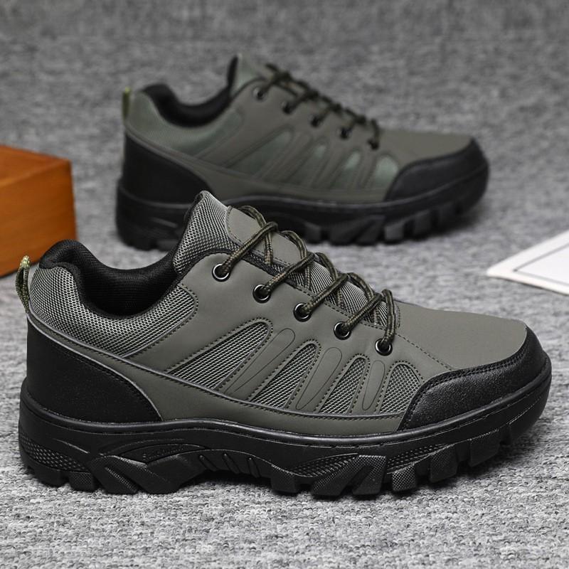 Large Size Men's Shoes Spring and Autumn New Breathable Lightweight Platform Outdoor Hiking Shoes Casual Sports Shoes