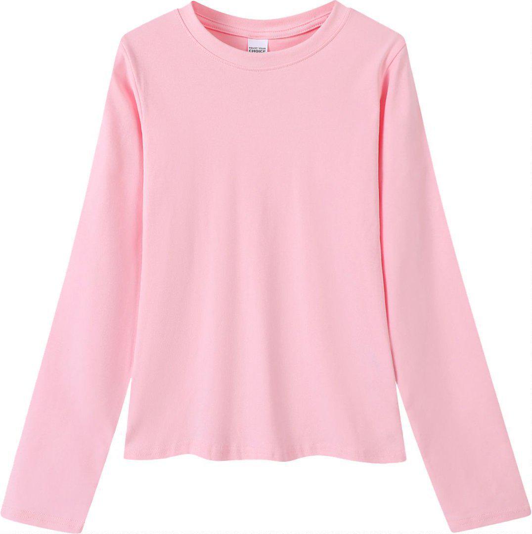 

230g Women s Slim-Fit Long Sleeve Round Neck T-Shirt - Trendy, Versatile Casual Base Layer Small