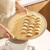 Non-Stick Bamboo Dumpling Mat – Thick Food-Grade Round Tray for Heat Insulation