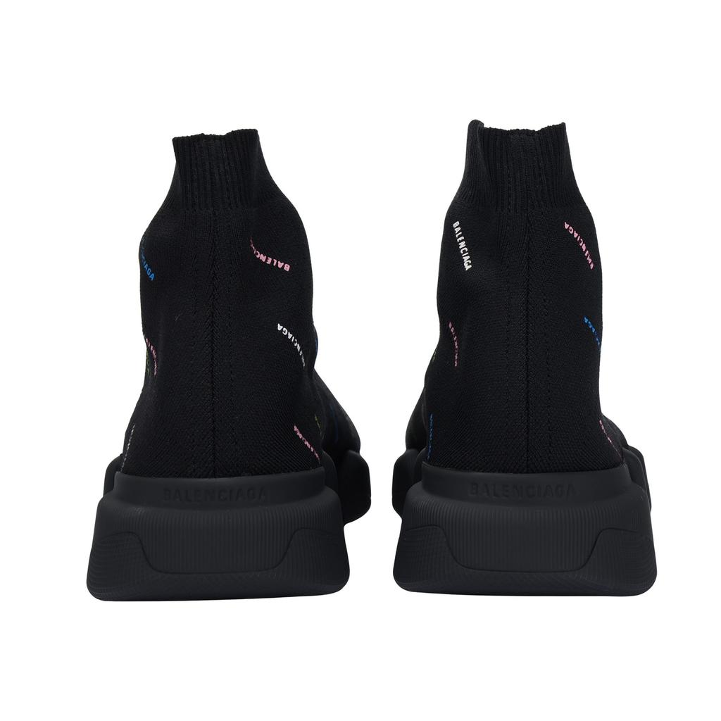 Balenciaga Speed 2.0 Logo AllOver Maglia Riciclata Nero Multicolore 617239W2DF01088
