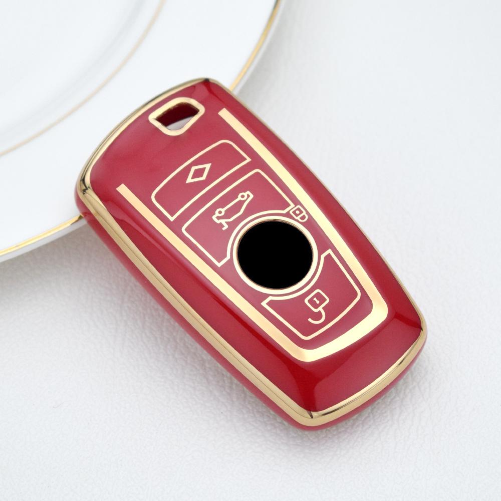 TPU Remote Car Key Case Cover Holder for BMW 1 3 5 7 Series X1 X3 X4 X5 X6 F10 F20 F30 F34 F25 F31 M3 M4 E34 Keychain
