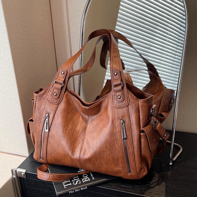 

High Quality Leather Tote Bag Square Large Capacity Messenger Bag Brand Ladies Handbags Female Fashion Shoulder Crossbody Bags 40cm*15cm*25cm