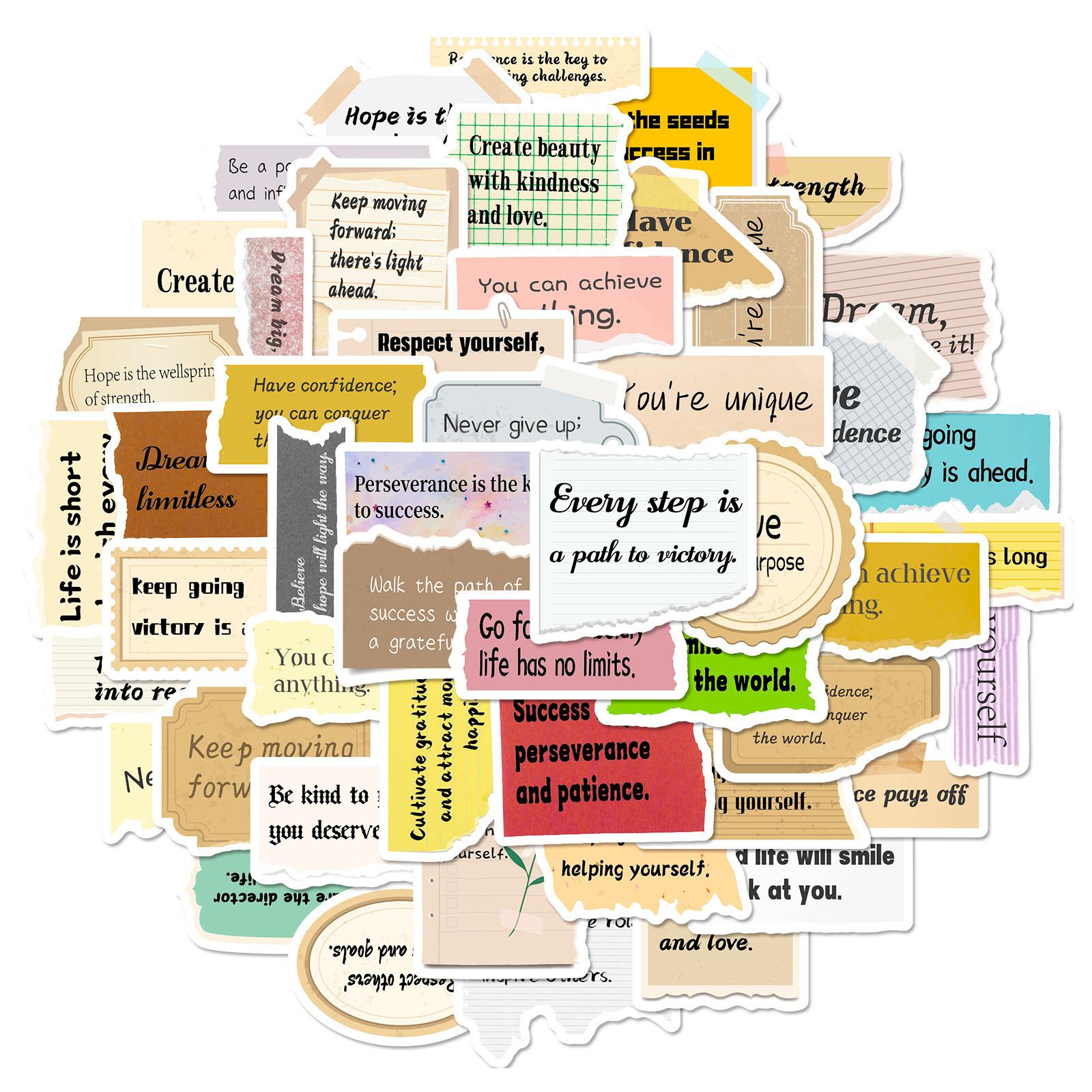 

50 Рваных вручную Текстовых Наложений на Видео Специальной Формы Рваное Вручную Ощущение Вдохновляющий Текст на Видео Инс Ветер Английские Наклейки для Ручного Аккаунта