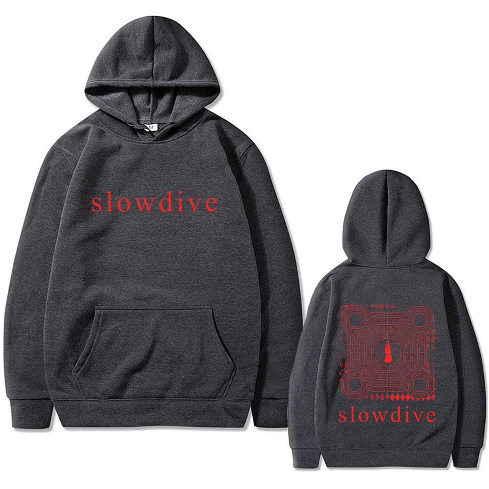 Rock Band Slowdive Everything Is Alive Print Hoodie Tour 90s Classic Vintage Unisex Oversized Streetwear Male Casual Hoodies