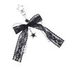 Aesthetic Keychain Charms,Lace Pearls Bows Bag Charm Pendant Sweet Heart Bows Keychain Charms Hanging Ornament for Women