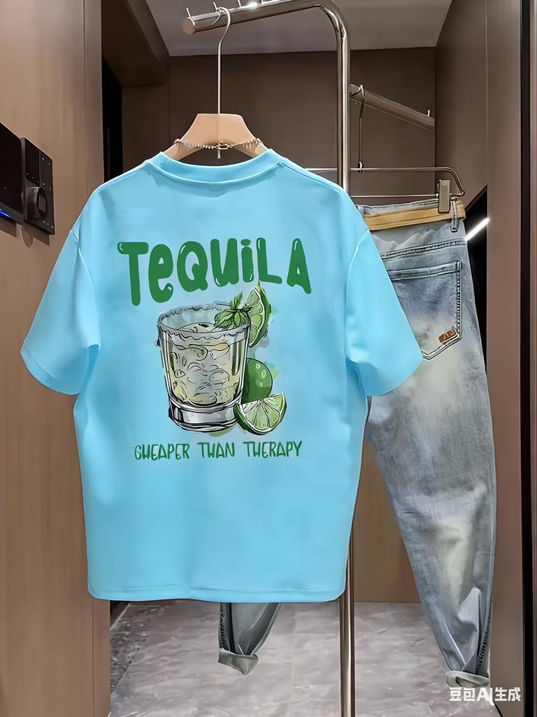 2026 Summer Bestseller Unisexs T Shirt Friendly Breathable Fabric Agave Pattern Print Versatile Item Suitable Daily Commuting