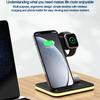 E6 4-in-1 15W Wireless Charger Phone Watch Earphone Charging Stand Night Light