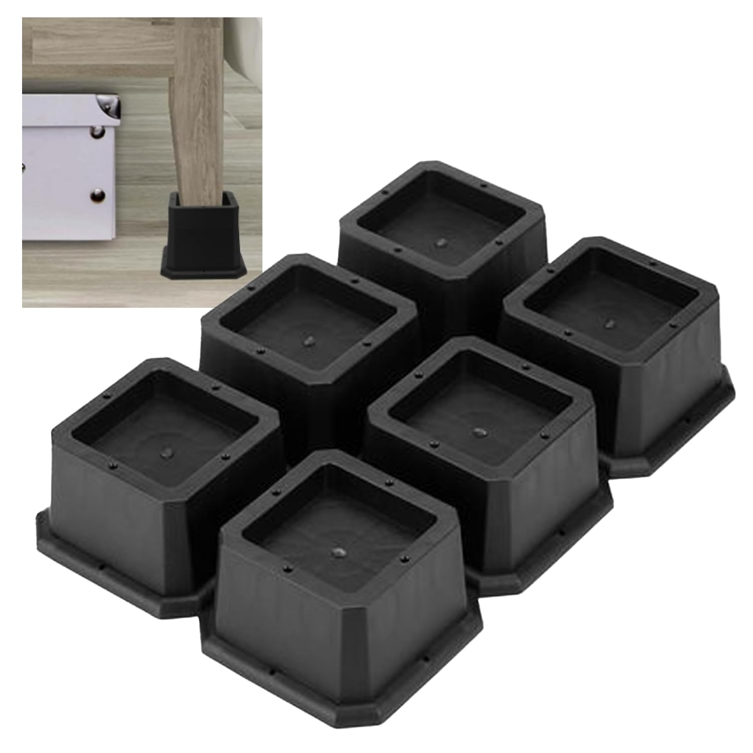 

Стол с регулируемой высотой, Резиновые ножки, Резиновые пластины, Блоки для увеличения высоты, Нескользящие ножки для стула, NYANDELMO ND-0042-R23