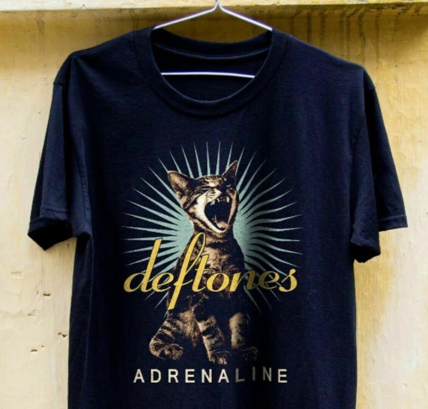

Deftones Adrenaline Cat Футболка Винтажный Подарок для Мужчин Женщин Забавная Футболка L