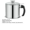 Stainless Steel Oil Filter Container with Fine Mesh 1.4/1.8L Large Capacity Kitchen Oil Jug for Frying Cooking Rust-Resistant Heat-Resistant Oil Can