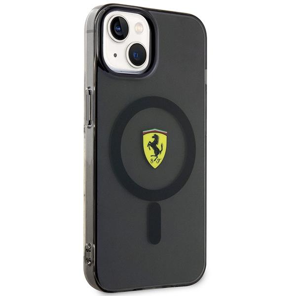 Etui Do iPhone 14 Ferrari Hardcase Translucent MagSafe Czarne