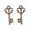 Simple Skeleton Key Charms Multi Color Alloy Pendants For Vintage Themed Jewelry