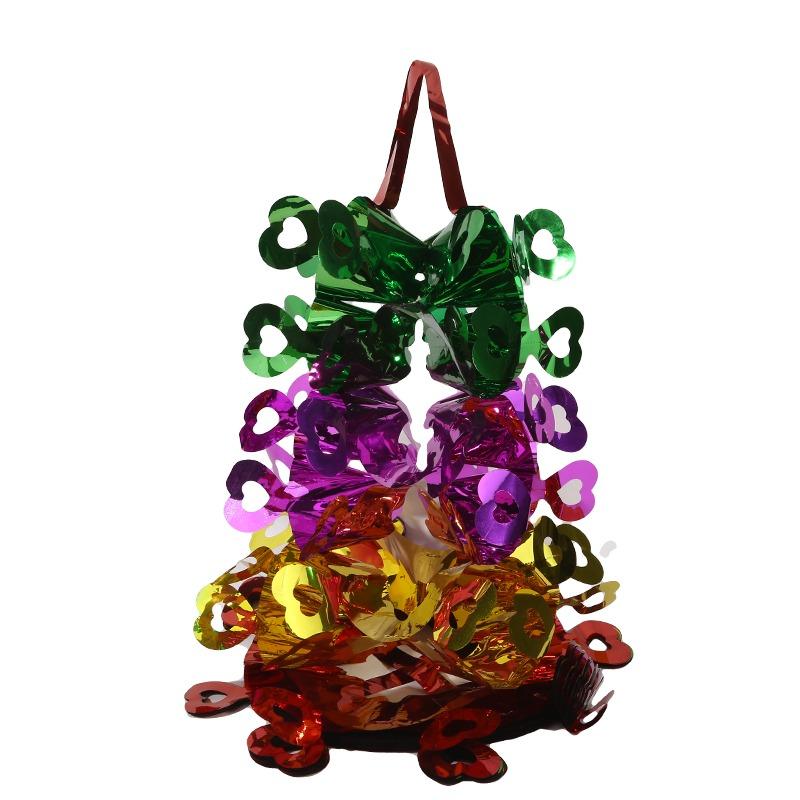 Barevná vánoční stromková třpytivá girlanda stuha bar lesklé vršky vánoční stromek závěsné ozdoby svatební párty dekorace