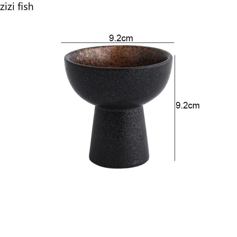 Ceramic Dinner Bowls High Feet Snack Bread Dessert Tray Soup Basin Soup Bowl Restaurant Round Specialty Tableware Cooking Plates
