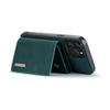 DG.MING M1 Series for iPhone 16 Pro Case Kickstand PU Phone Cover with Detachable Wallet