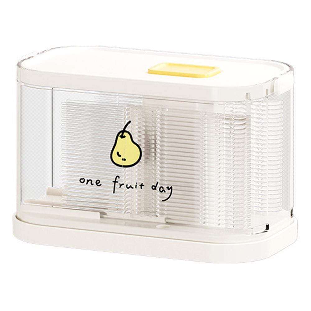 

Push-Type Fruit Fork Dispenser Box with 50Pcs Disposable Food-Grade Forks (BPA-Free, No FDA) B