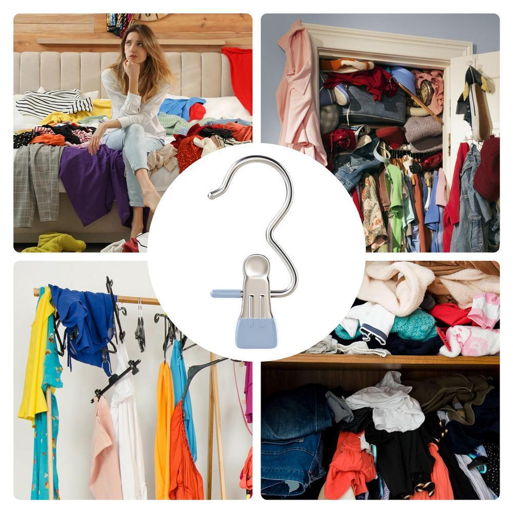 6 ganci da parete in acciaio inossidabile nero, ganci da parete in