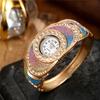 Elegant European Style Womens Quartz Bracelet Watch With Diamond Inlay For Formal Wear